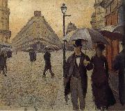 Gustave Caillebotte Study of the raining at Paris street oil painting